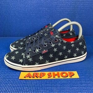 VANS FERRIS LO PRO STARS Women`s Size Navy Blue Denim Canvas Fashion Shoes TB4R